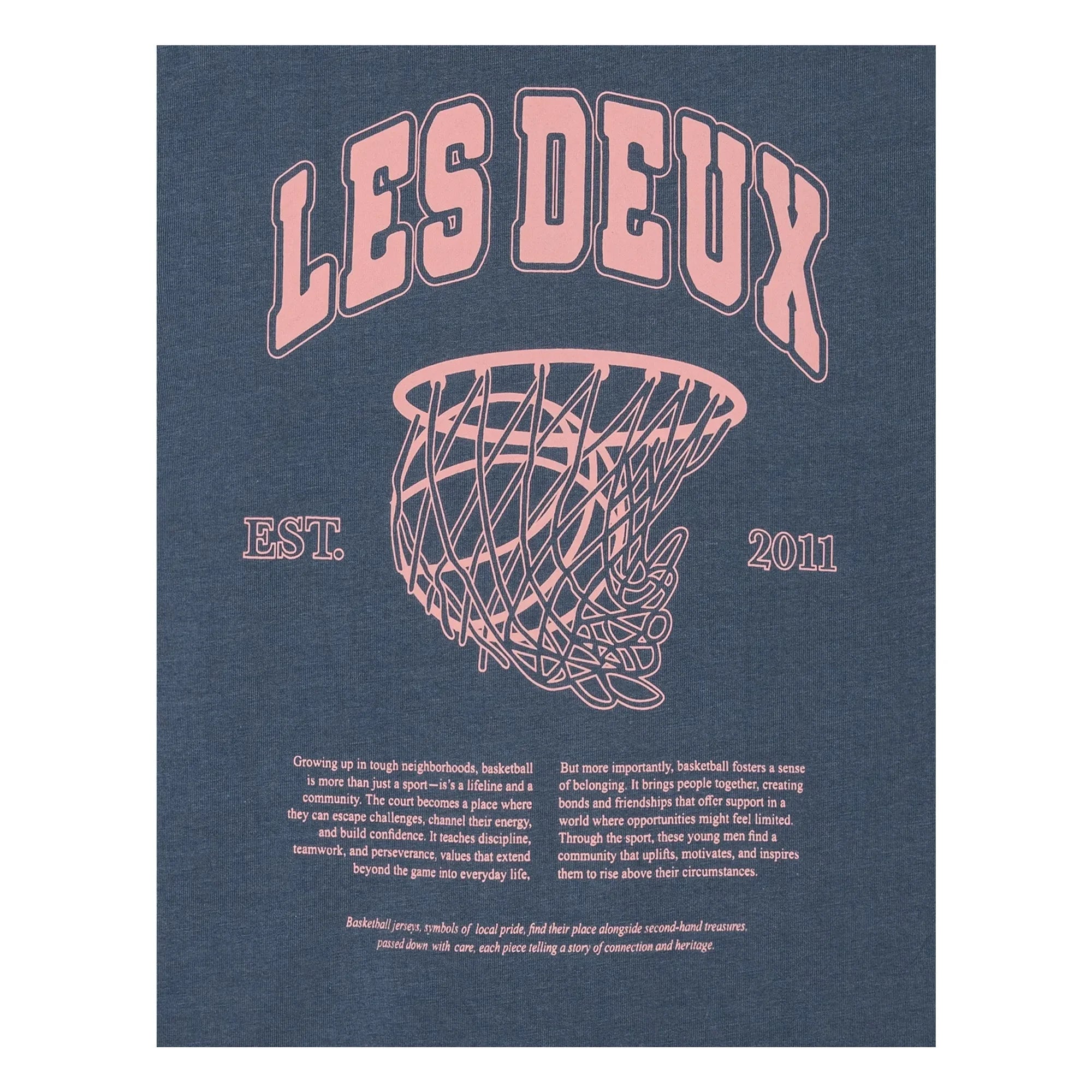 Les Deux - Hoop Organic Cotton T-Shirt | Blue
