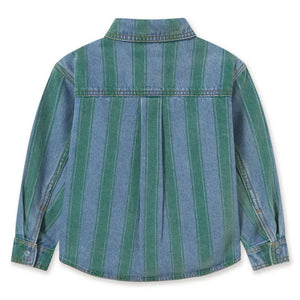 Tinycottons - Striped Denim Shirt | Blue