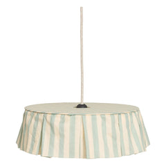 Nobodinoz - Organic Cotton Voile Striped Lampshade Hat | Turquoise