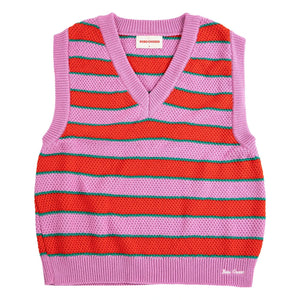 Bobo Choses - Striped Organic Cotton Vest | Pink