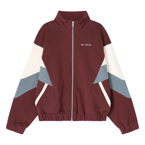 Cos I Said So - Color Block Organic Cotton Jacket | Bordeaux