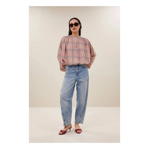 By Bar - Nyka Organic Cotton Blouse | Powder Pink