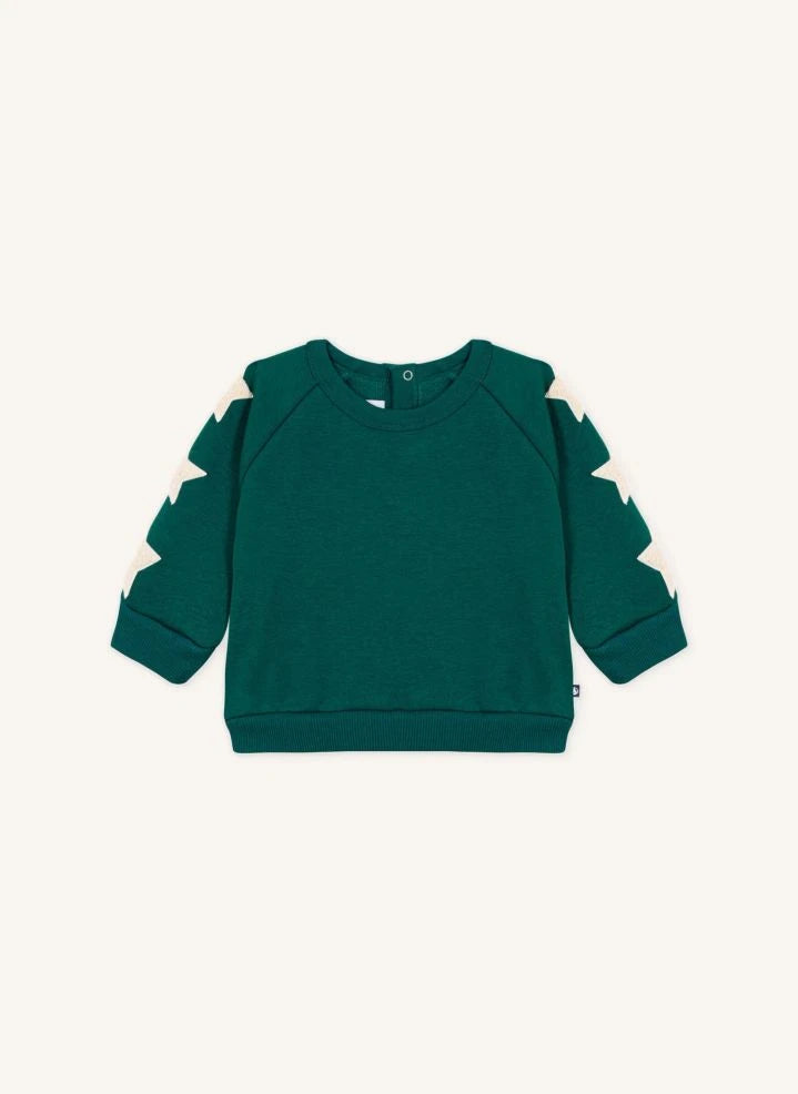 Petit Bateau - Baby Stars Sweat | Green