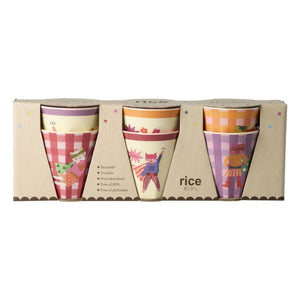 Rice - Heroes Melamine Cups - Set of 6 | Pink