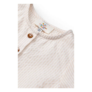 Copenhagen Colors - Striped Seersucker Organic Cotton jumpsuit | Powder Pink