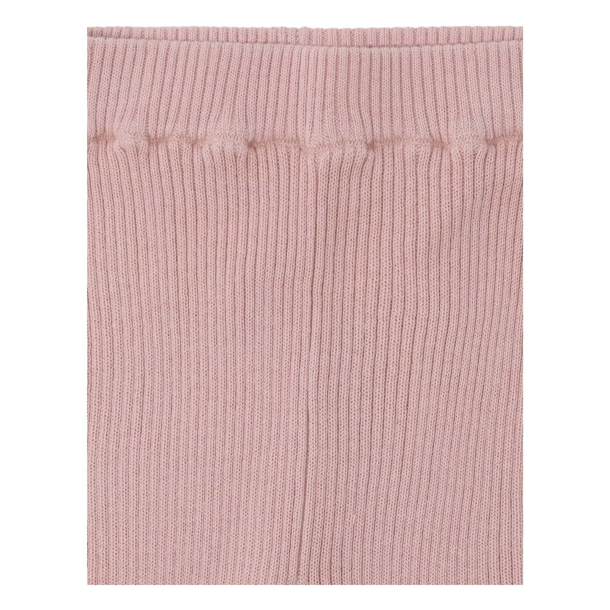 FUB - Thin Knit Organic Cotton Ruffled Leggings | Light Pink