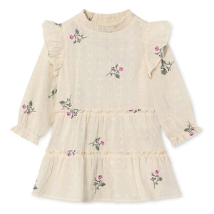 Fliink - Flower Dobby Dress | Ecru