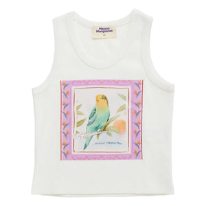 Maison Mangostan - Oiseau tank top | White