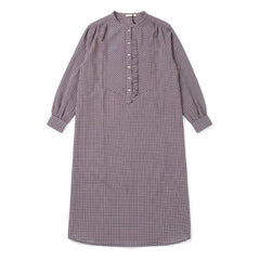 Hod - Sally Cotton Checkered Dress | Purple