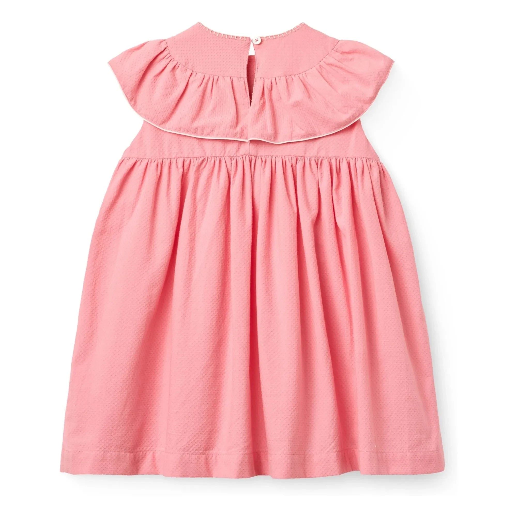Copenhagen Colors - Organic Cotton Embroidered Collar Dress | Soft Pink