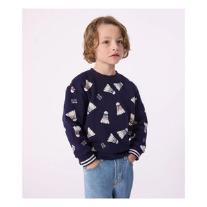 Petit Bateau - Badminton Fleece Sweatshirt | Night Blue
