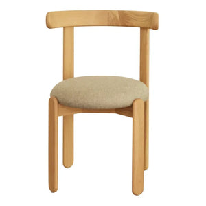 Gabrielle Paris - Lilac Wooden Chair, Linen Stool | Cream