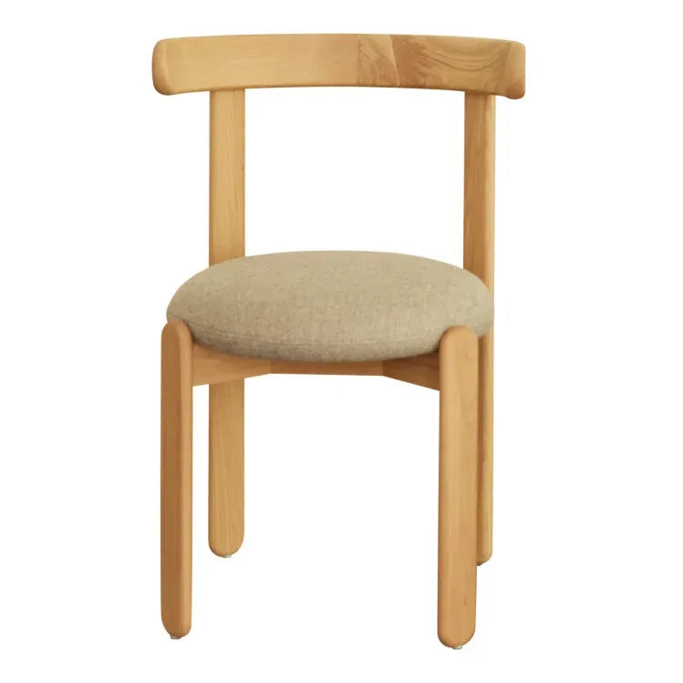 Gabrielle Paris - Lilac Wooden Chair, Linen Stool | Cream
