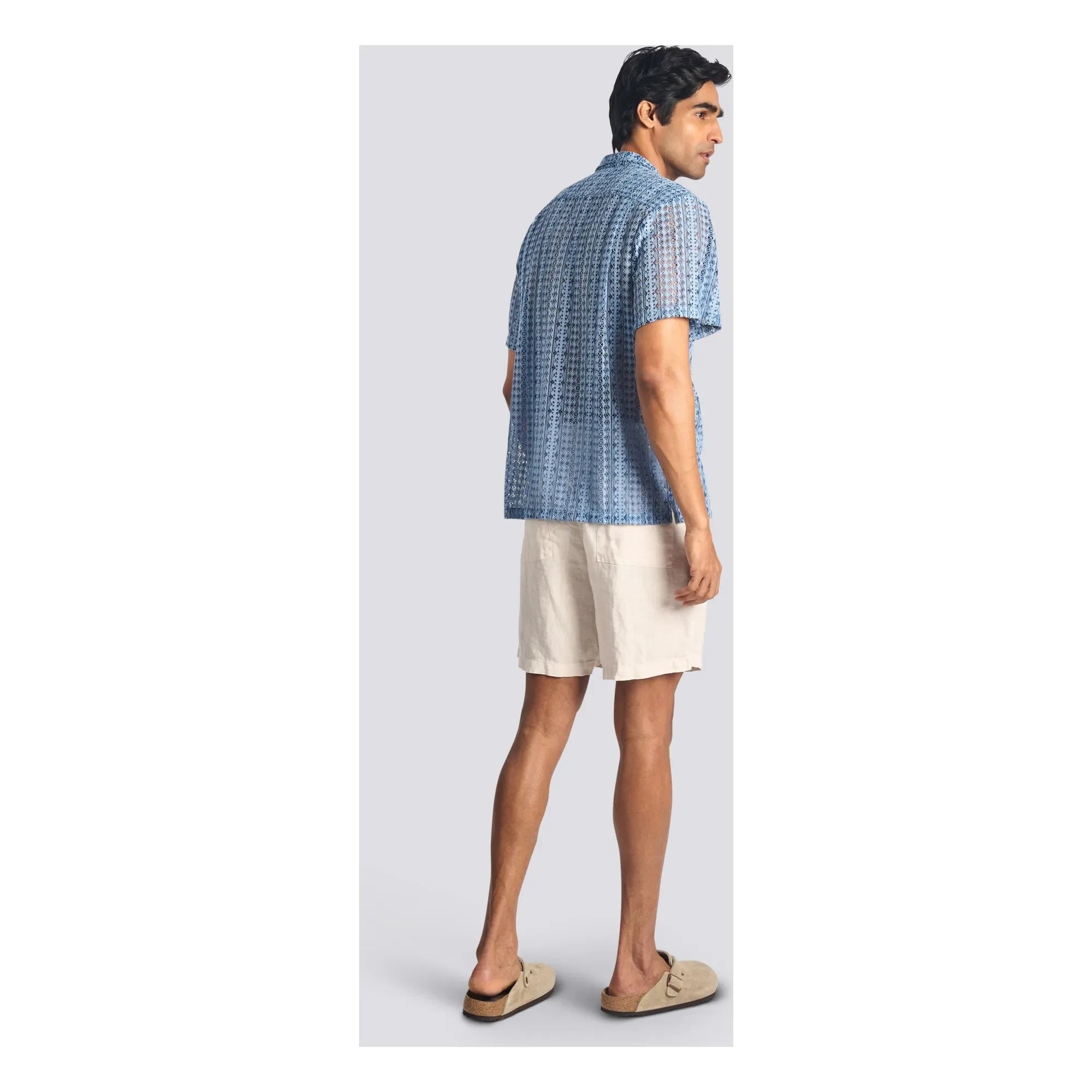 Bather - Tide Gonzo Lace Shirt | Light Blue