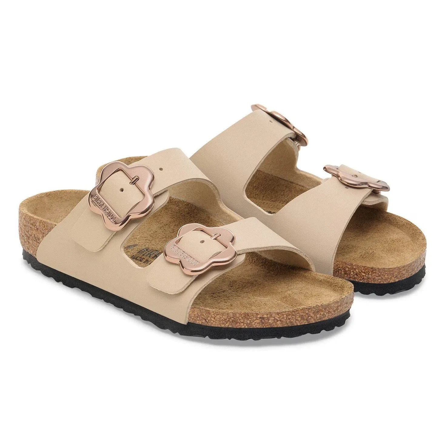 BIRKENSTOCK - Arizona Flower Buckle Sandals | Sand