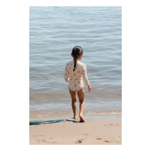 Petit Lem - Long Sleeve Swimsuit Strawberries Recycled Fibers | Pink