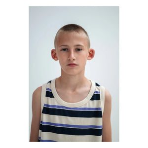 Repose AMS - Striped Organic Cotton Tank Top | Cream