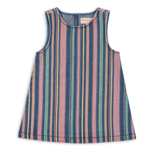 Konges Sløjd - Striped Organic Cotton Magot Dress | Blue