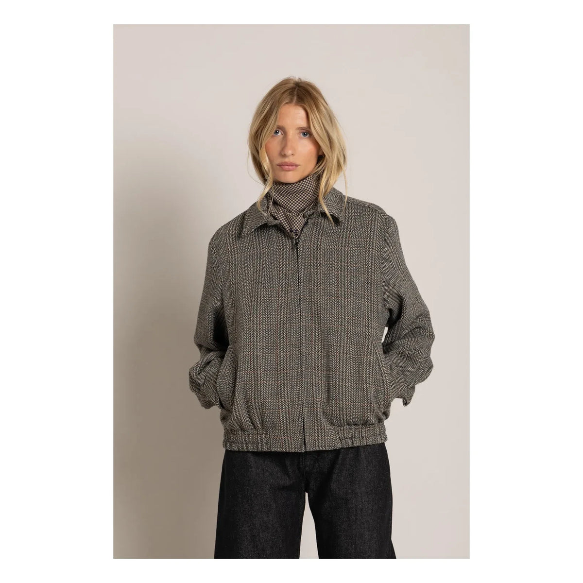Smallable Woman - Cleo Herringbone Wool Jacket | Brown