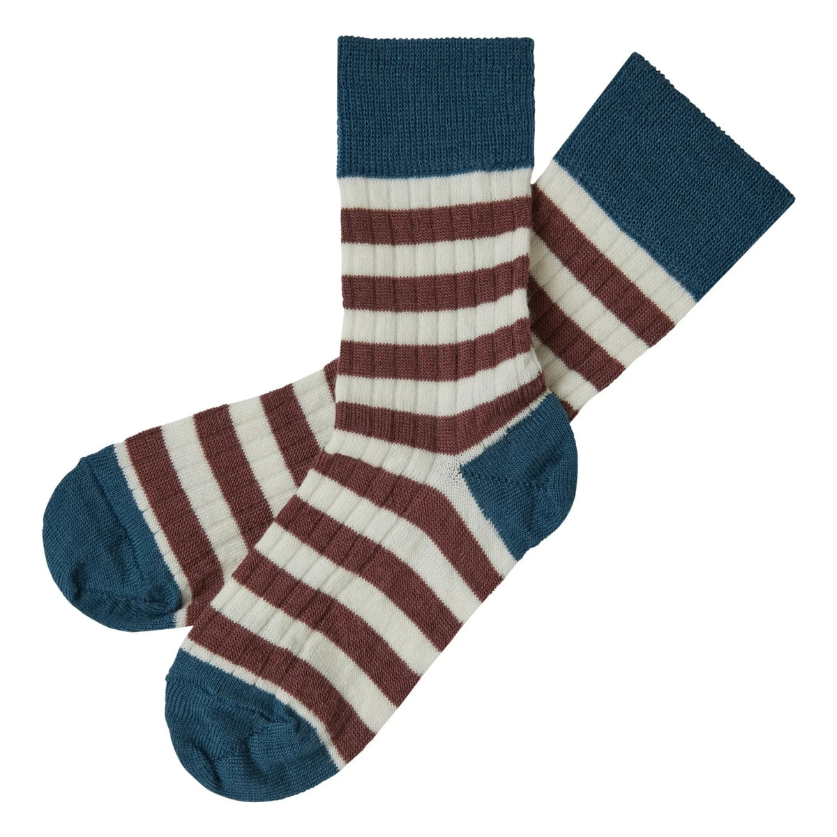 FUB - 2-Piece Striped Wool Sock Set | Clay