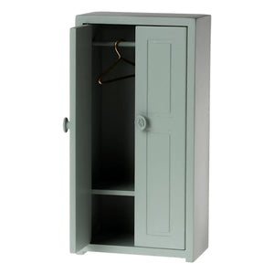 Maileg - Wardrobe and hangers | Grey Blue