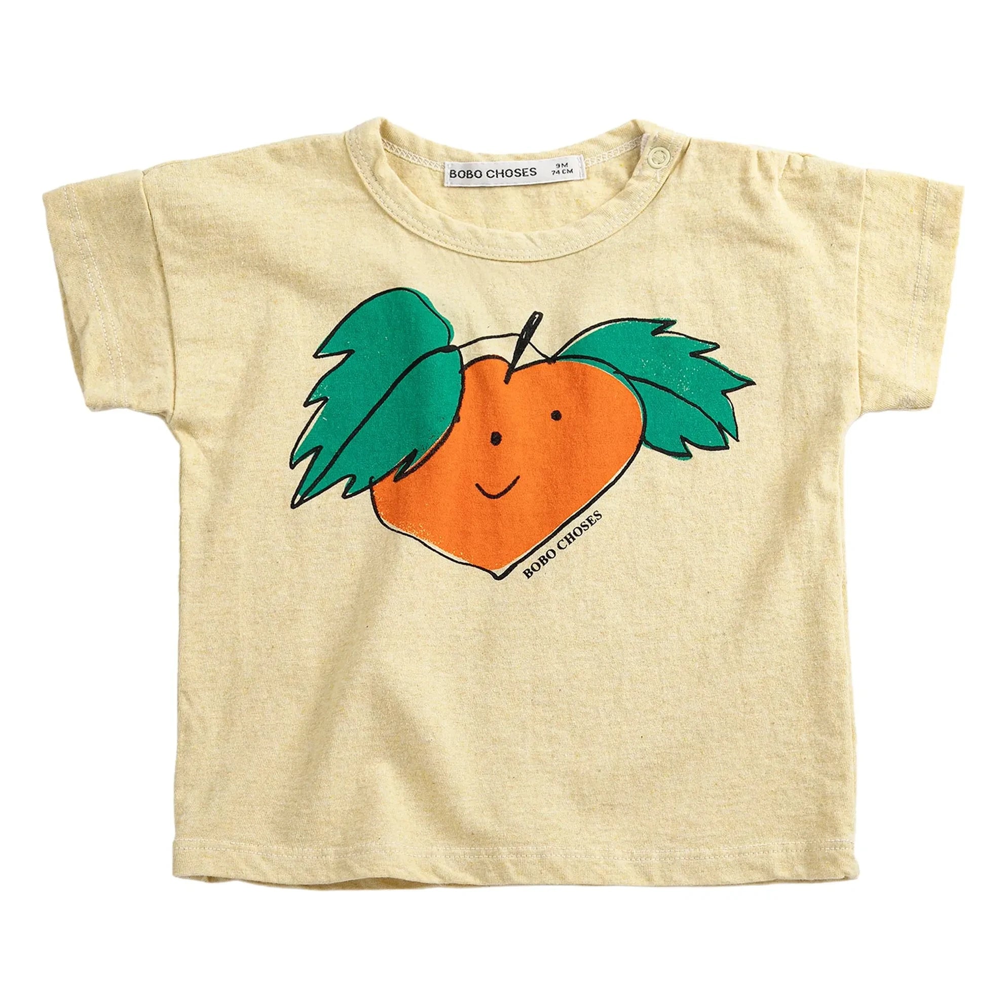 Bobo Choses - Orange Organic Cotton Baby T-Shirt | Yellow