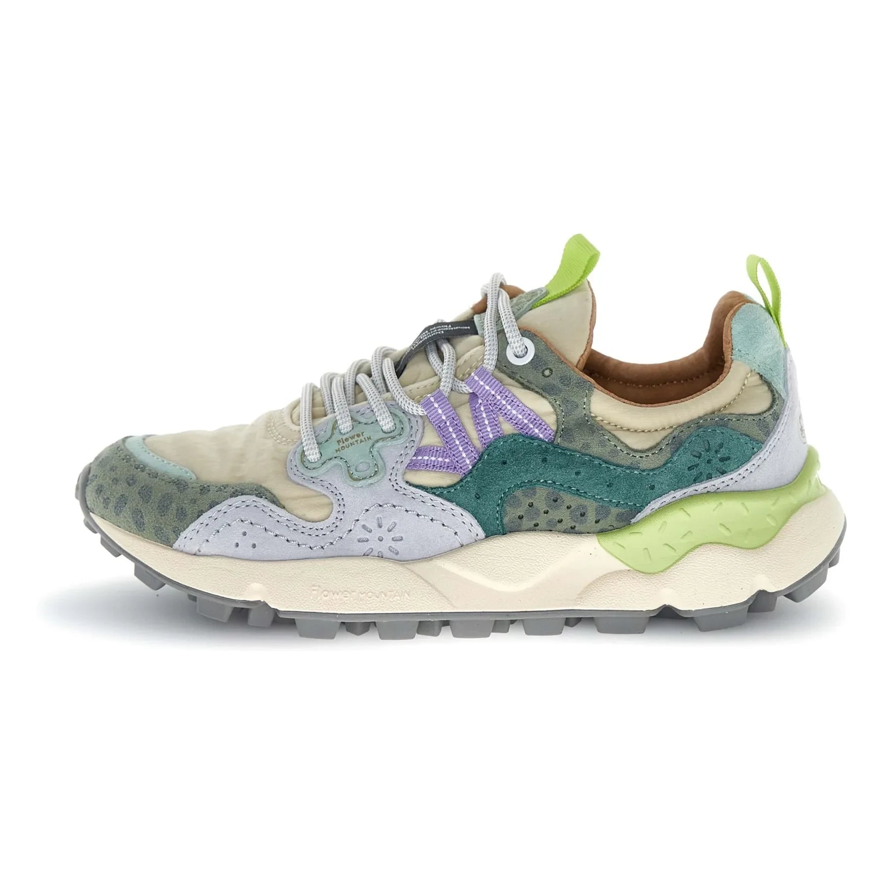 Flower Mountain - Yamano 3 Leopard Suede and Nylon Sneakers | Gray Blue
