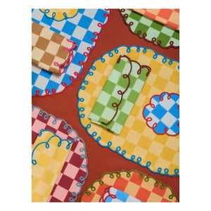 Bitossi - Dama Rosa Checkered American Placemats - Set of 2 | Red