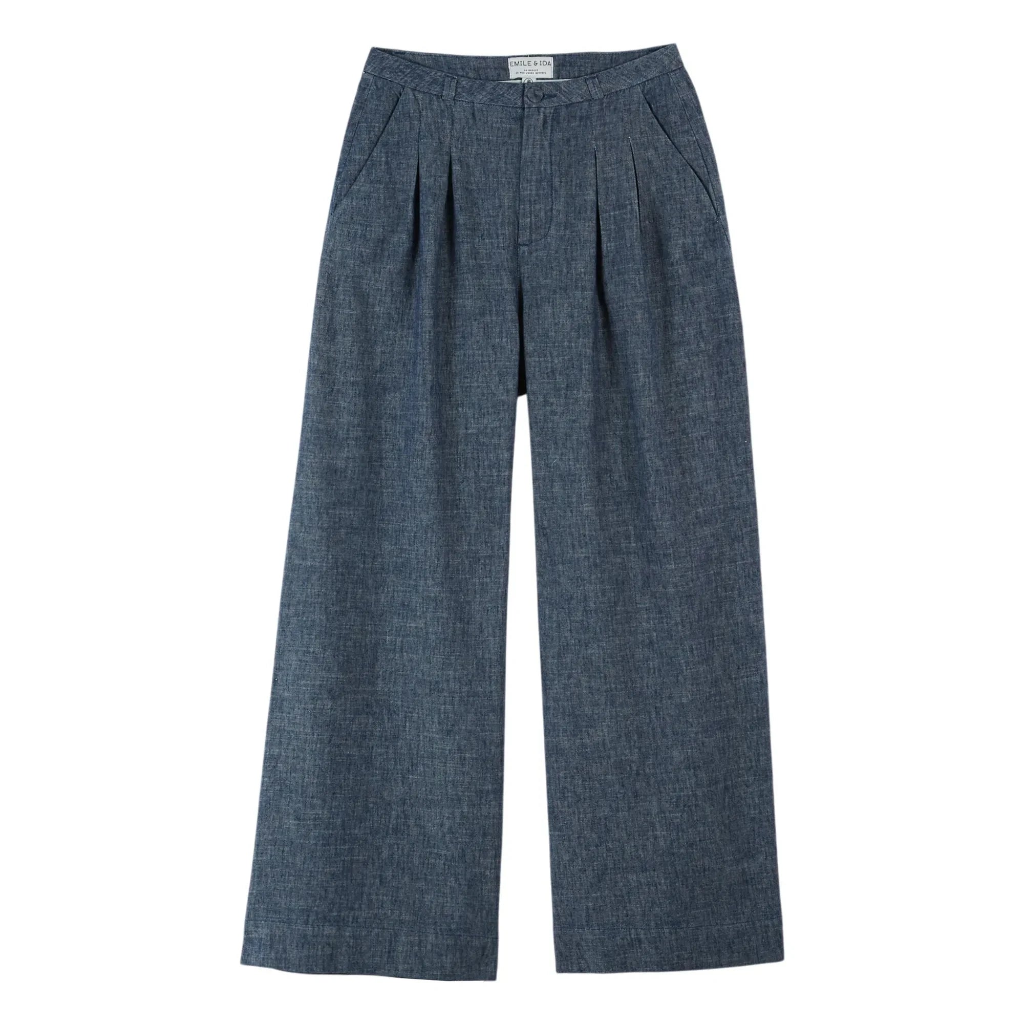 Emile et Ida - Linen and cotton pants | Navy blue