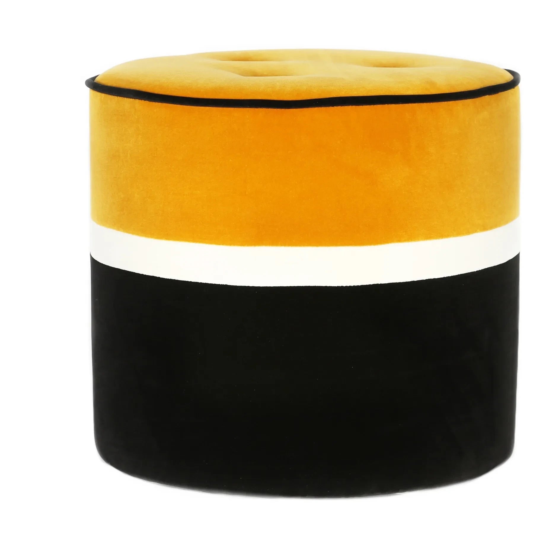 Maison Sarah Lavoine - Leo Velvet Pouf | Ochre