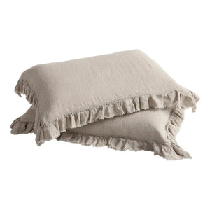 Maison de Vacances - Bohemian Washed Linen Pillowcase | Natural