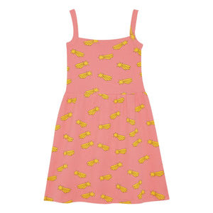 The Campamento - Falling Stars Organic Cotton Dress | Powder Pink