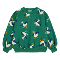 Bobo Choses - Ducks Sweatshirt Made from Organic Cotton | Green