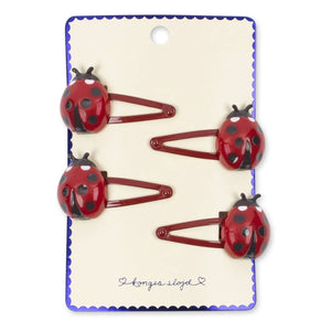 Konges Sløjd - Set of 4 Bug Clips | Red