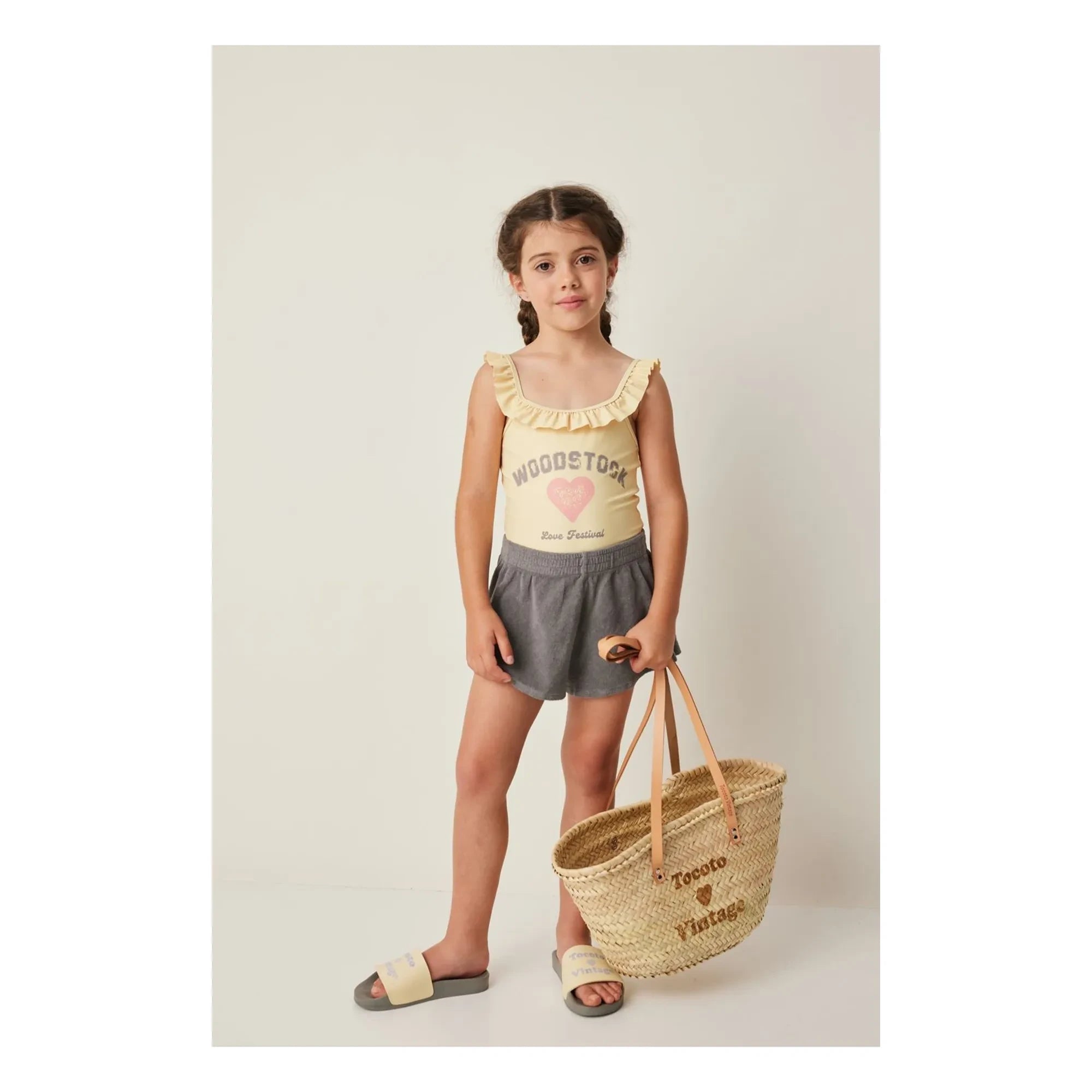 Tocoto Vintage - Colorful Beach Sandals | Yellow
