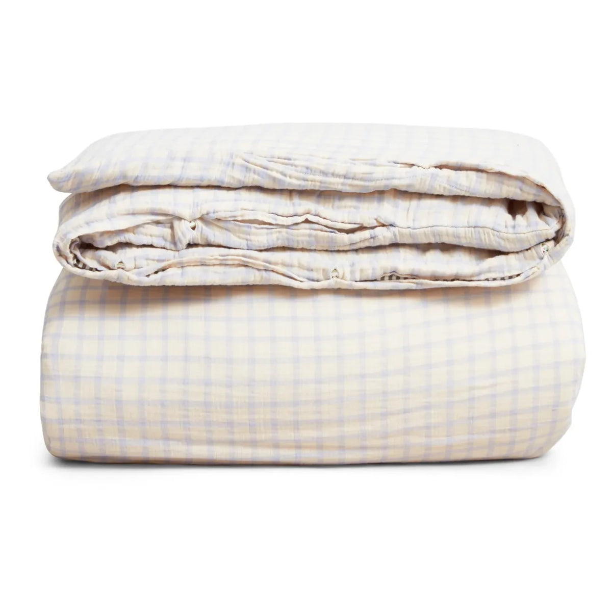 garbo&friends - Gingham Sky Duvet Cover | Light Blue
