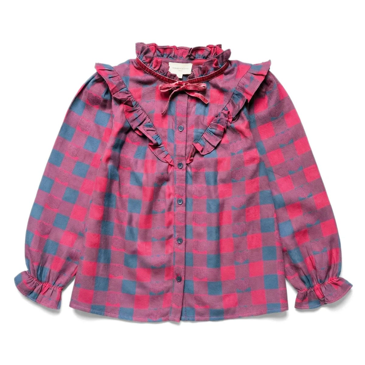 Louis Louise - Imani Checked Blouse | Navy