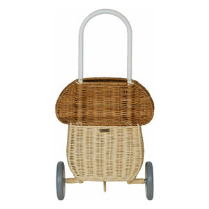 Olli Ella - Wheel Rattan Basket Champignon