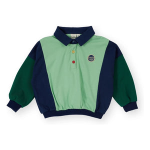 Goldie + Ace - Rugby Polo Collar Sweatshirt | Green