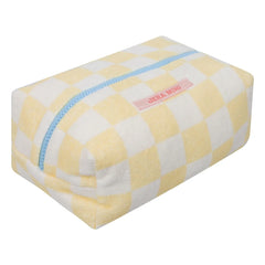 Jera Mini - Terry Tile Cosmetic Bag | Pale yellow
