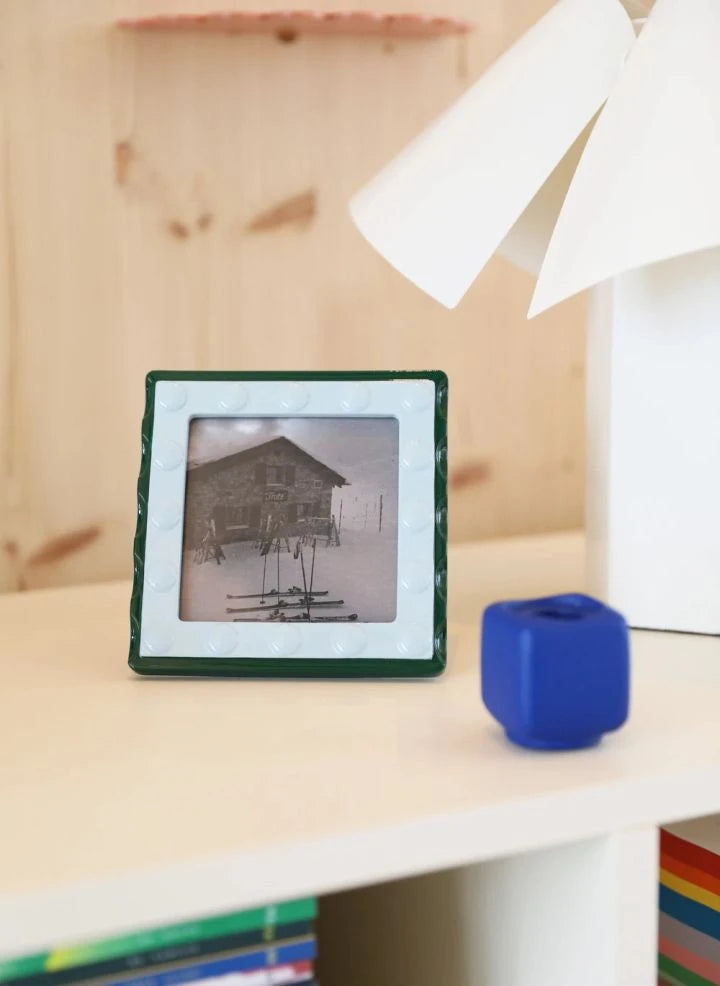&Klevering - Facet Polyresin Photo Frame | Green