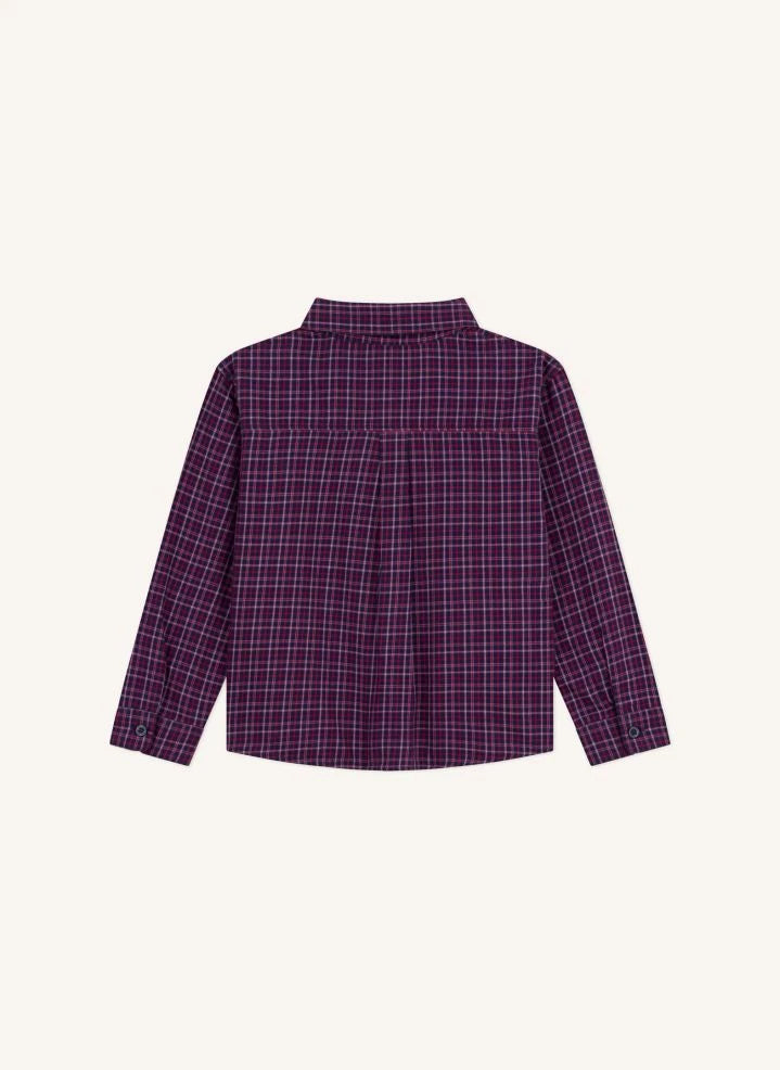 Petit Bateau - Organic Cotton Checked Shirt | Navy