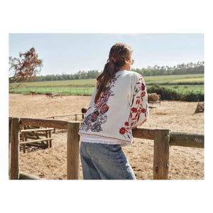 M.A.B.E. - Ori Cotton Embroidered Jacket | Red