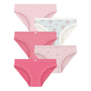 Petit Bateau - Batch 5 Floral Underwear | Pink