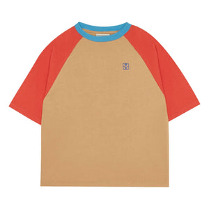 The Campamento - Oversize Renk Bloklu Tişört | Camel