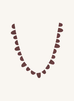 Muskhane - Felt Flag Garland | Dark Brown