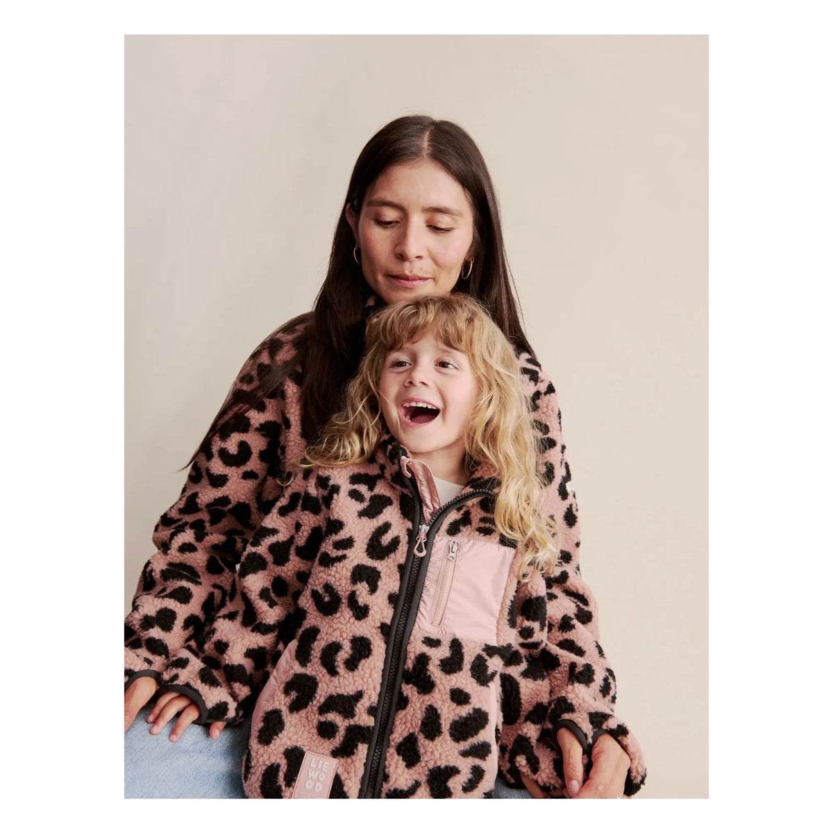Liewood - Nelson Leopard Recycled Fiber Sherpa Jacket - Women's Collection | Light Pink