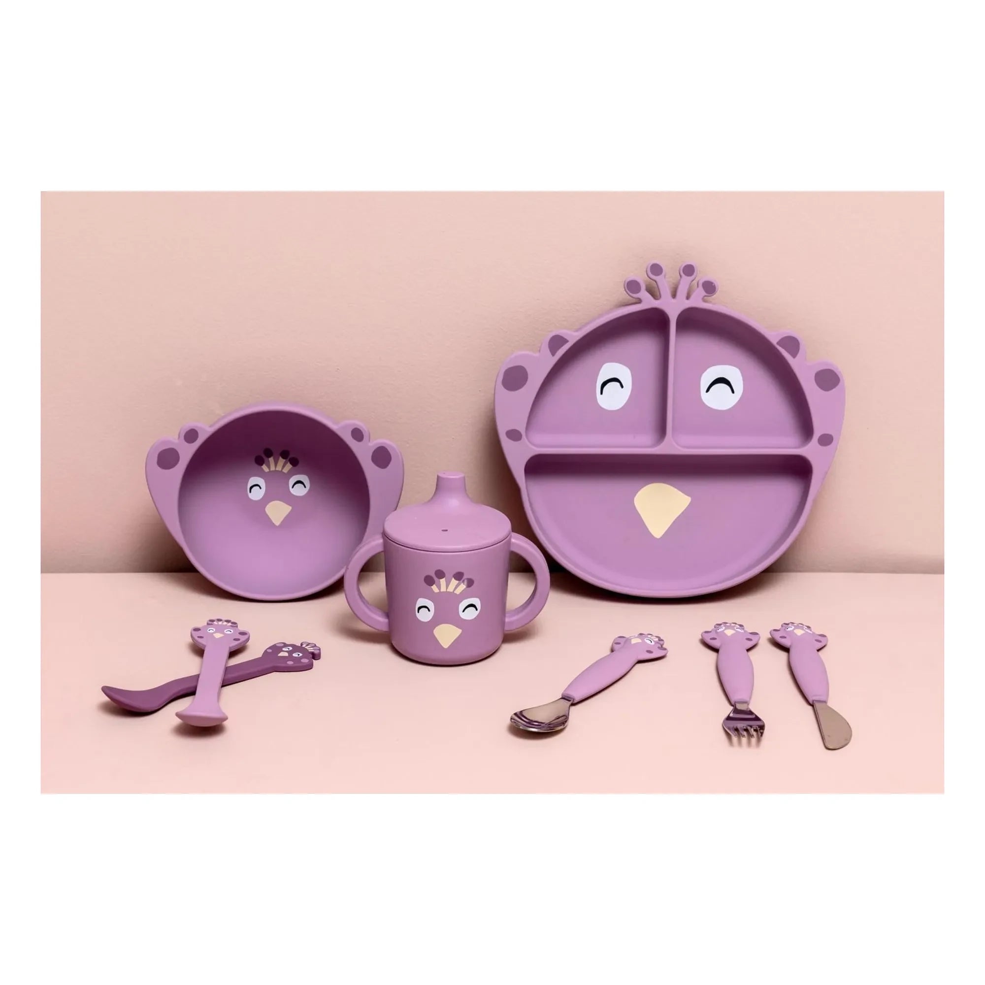 Trixie - Mrs. Peacock Silicone Training Cup | Purple