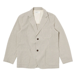 Universal Works - Striped Derby Jacket | Gray