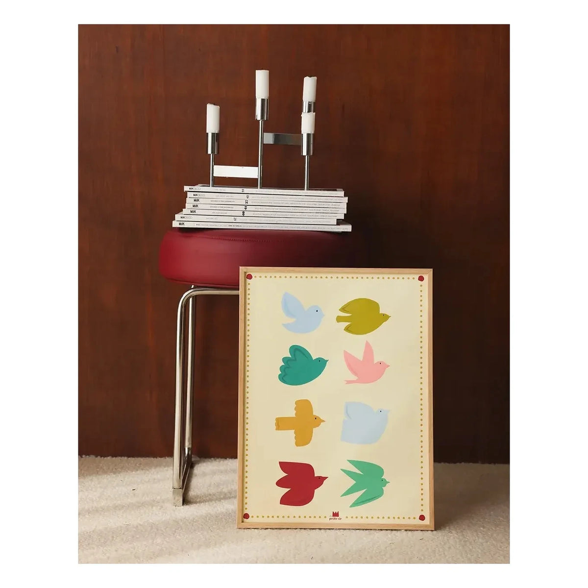 Ma petite vie - Twins Birds Poster | Cream